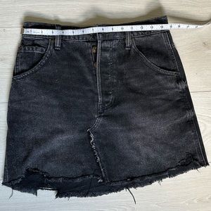 We The Free black denim skirt